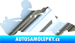Samolepka Motokára 001 pravá chrom fólie stříbrná zrcadlová