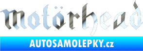 Samolepka Motorhead rovný chrom fólie stříbrná zrcadlová