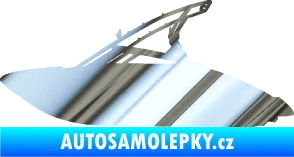 Samolepka Motorový člun 001 levá chrom fólie stříbrná zrcadlová