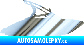 Samolepka Motorový člun 001 pravá chrom fólie stříbrná zrcadlová