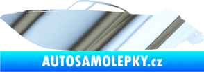 Samolepka Motorový člun 003 levá chrom fólie stříbrná zrcadlová
