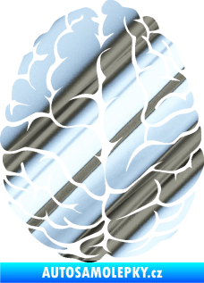 Samolepka Mozek 001 levá chrom fólie stříbrná zrcadlová