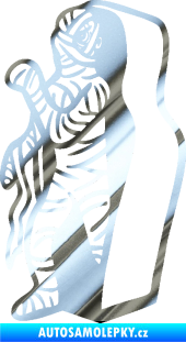 Samolepka Mumie 002 levá chrom fólie stříbrná zrcadlová