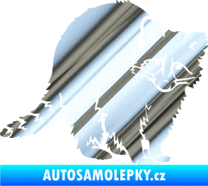 Samolepka Mýval 002 pravá chrom fólie stříbrná zrcadlová