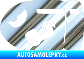 Samolepka Náboj 001 levá chrom fólie stříbrná zrcadlová