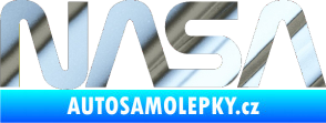 Samolepka NASA nápis chrom fólie stříbrná zrcadlová