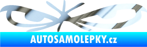 Samolepka Oči 002 levá chrom fólie stříbrná zrcadlová