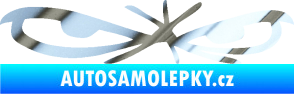 Samolepka Oči 002 pravá chrom fólie stříbrná zrcadlová