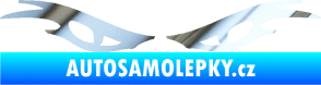Samolepka Oči 003  chrom fólie stříbrná zrcadlová