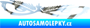 Samolepka Oči 005 levá chrom fólie stříbrná zrcadlová