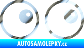 Samolepka Oči 006 pravá chrom fólie stříbrná zrcadlová