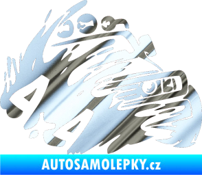 Samolepka Off Road 002 pravá 4x4 chrom fólie stříbrná zrcadlová