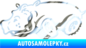 Samolepka Off Road 006 levá hroch chrom fólie stříbrná zrcadlová