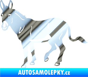 Samolepka Osel 003 levá chrom fólie stříbrná zrcadlová