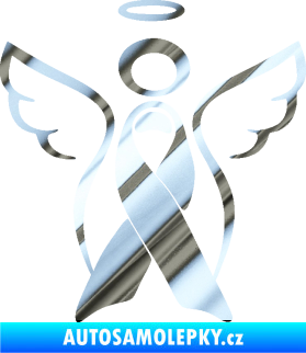 Samolepka Památeční andělíček memory chrom fólie stříbrná zrcadlová