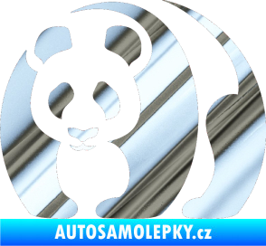 Samolepka Panda 001 levá chrom fólie stříbrná zrcadlová