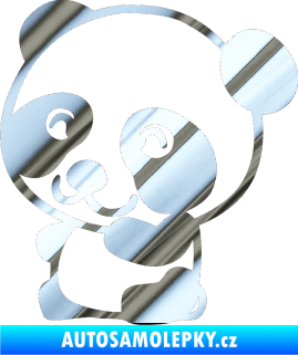 Samolepka Panda 002 levá chrom fólie stříbrná zrcadlová