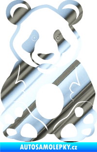Samolepka Panda 006  chrom fólie stříbrná zrcadlová