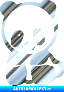 Samolepka Panda 009 levá baby chrom fólie stříbrná zrcadlová