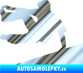 Samolepka Parkour 001 levá chrom fólie stříbrná zrcadlová