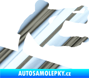 Samolepka Parkour 001 pravá chrom fólie stříbrná zrcadlová