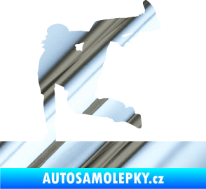 Samolepka Parkour 002 pravá chrom fólie stříbrná zrcadlová