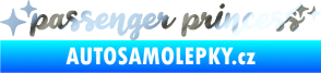 Samolepka Passenger Princess 002 nápis s hvězdičkami chrom fólie stříbrná zrcadlová