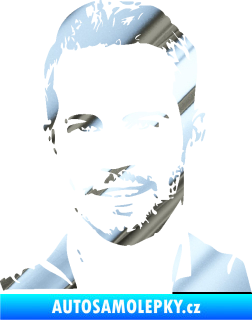 Samolepka Paul Walker 001 levá chrom fólie stříbrná zrcadlová