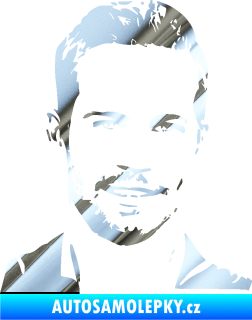 Samolepka Paul Walker 001 pravá chrom fólie stříbrná zrcadlová