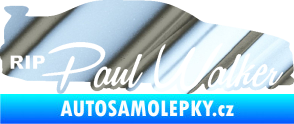 Samolepka Paul Walker 005 RIP chrom fólie stříbrná zrcadlová