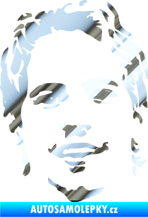 Samolepka Paul Walker 008 levá obličej chrom fólie stříbrná zrcadlová