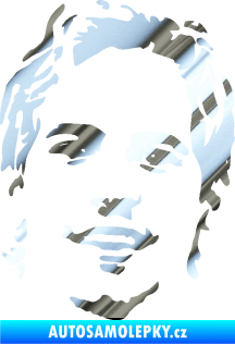Samolepka Paul Walker 008 pravá obličej chrom fólie stříbrná zrcadlová
