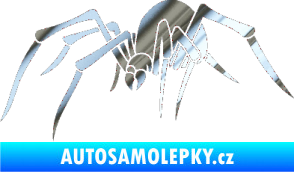 Samolepka Pavouk 002  levá chrom fólie stříbrná zrcadlová