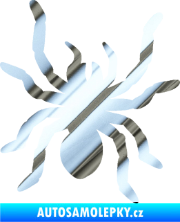 Samolepka Pavouk 014 pravá chrom fólie stříbrná zrcadlová
