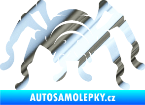 Samolepka Pavouk 018 chrom fólie stříbrná zrcadlová
