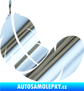 Samolepka Peříčko 008 pravá chrom fólie stříbrná zrcadlová