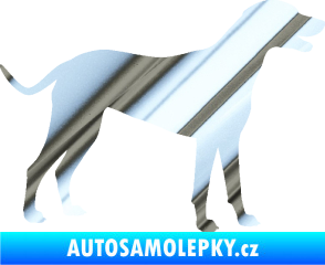 Samolepka Pes 095 pravá Dalmatin chrom fólie stříbrná zrcadlová