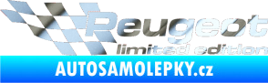 Samolepka Peugeot limited edition levá chrom fólie stříbrná zrcadlová