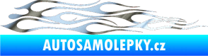 Samolepka Plameny 003 chrom fólie stříbrná zrcadlová