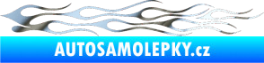 Samolepka Plameny 005 chrom fólie stříbrná zrcadlová