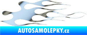 Samolepka Plameny 016 chrom fólie stříbrná zrcadlová