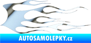 Samolepka Plameny 018 chrom fólie stříbrná zrcadlová