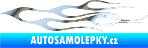 Samolepka Plameny 021 chrom fólie stříbrná zrcadlová