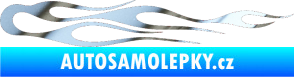 Samolepka Plameny 024 chrom fólie stříbrná zrcadlová