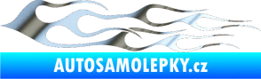 Samolepka Plameny 028 chrom fólie stříbrná zrcadlová
