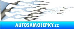 Samolepka Plameny 030 chrom fólie stříbrná zrcadlová