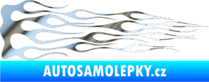 Samolepka Plameny 046 chrom fólie stříbrná zrcadlová