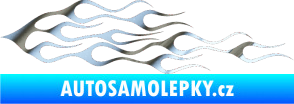 Samolepka Plameny 052 chrom fólie stříbrná zrcadlová