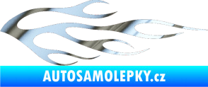 Samolepka Plameny 058 chrom fólie stříbrná zrcadlová