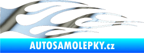 Samolepka Plameny 059 chrom fólie stříbrná zrcadlová